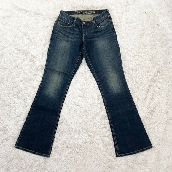 Women Levi's Supreme Curve Skinny Boot Cut Flare Jeans in Dark Blue Size 31x32 - Picture 2 of 9